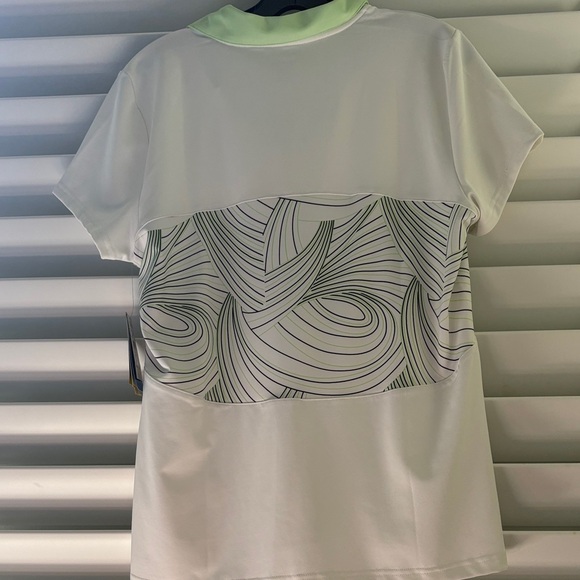 NWT Izod Golf Women's Short Sleeve V Neck Shirt with Cool FX; Sz: L - Picture 4 of 13